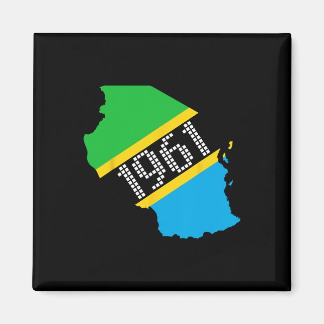 1961 Tanzania Flag Independence Day  Magnet (Front)