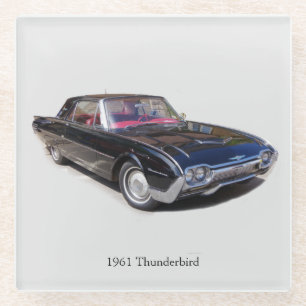 1961 Thunderbird glass coaster