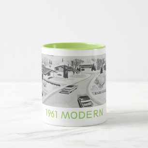 1961 véritables tasse résidentielle moderniste