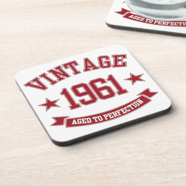 1961 Vintage Aged To Perfection Coaster (Left Side)