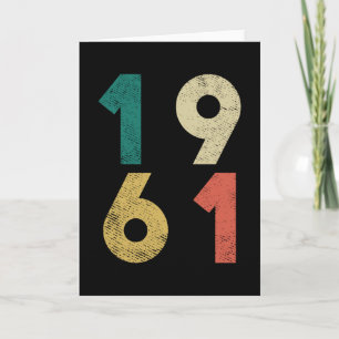 1961 Vintage Birthday Retro Card