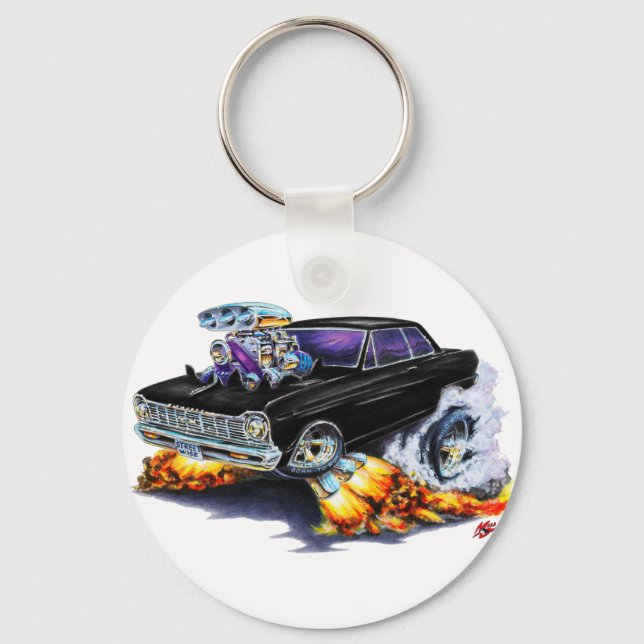 1962-65 Nova Black Car Keychain (Front)
