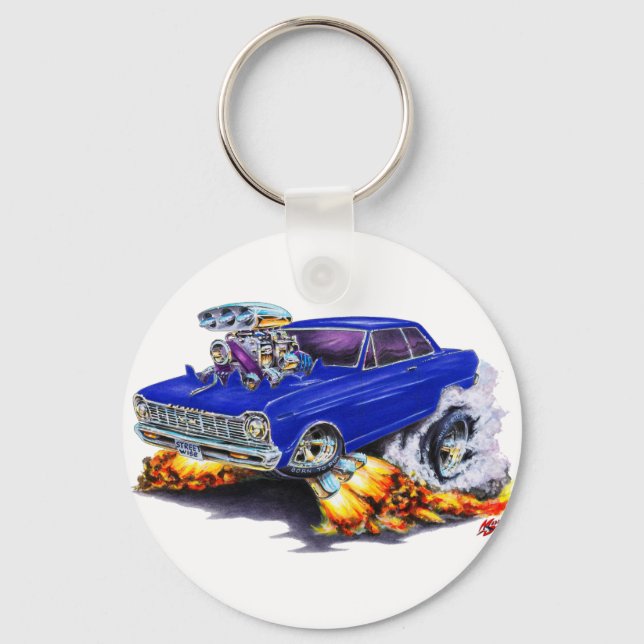 1962-65 Nova Dark Blue Car Keychain (Front)
