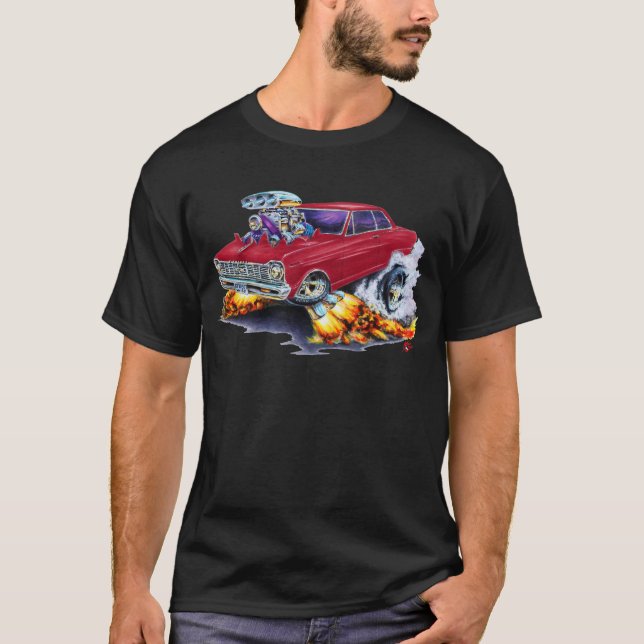 1962-65 Nova Maroon Car T-Shirt (Front)