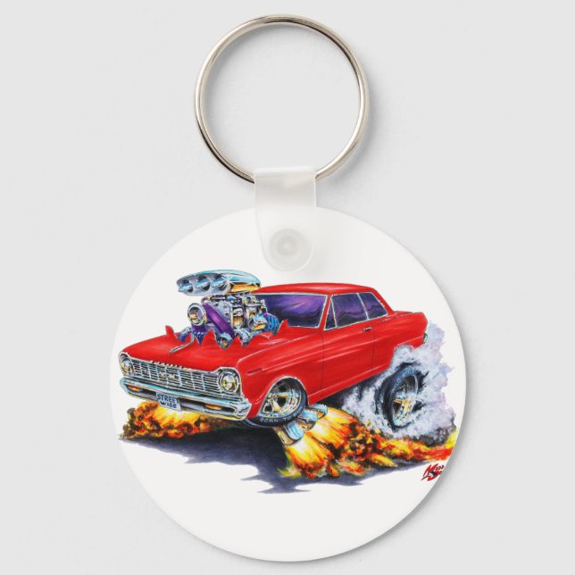 1962-65 Nova Red Car Keychain (Front)