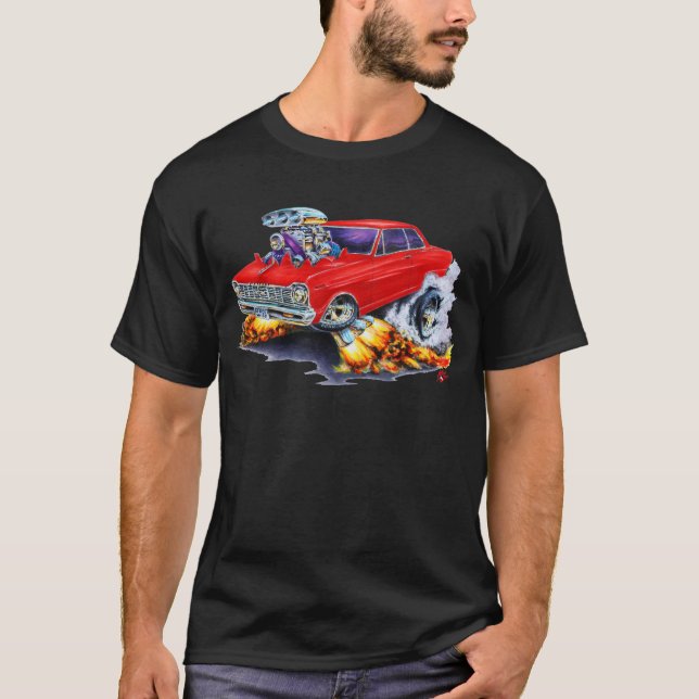 1962-65 Nova Red Car T-Shirt (Front)