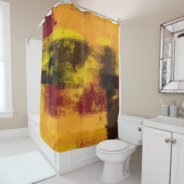 1962 Abstract Shower Curtain (In Situ)