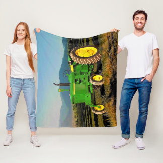 1962 Big Green Tractor Cozy Fleece Blanket