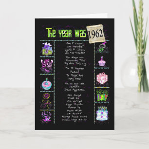 1962 Birthday Fun Facts Card