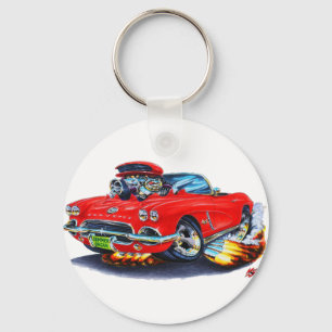 1962 Corvette Red Convertible Keychain