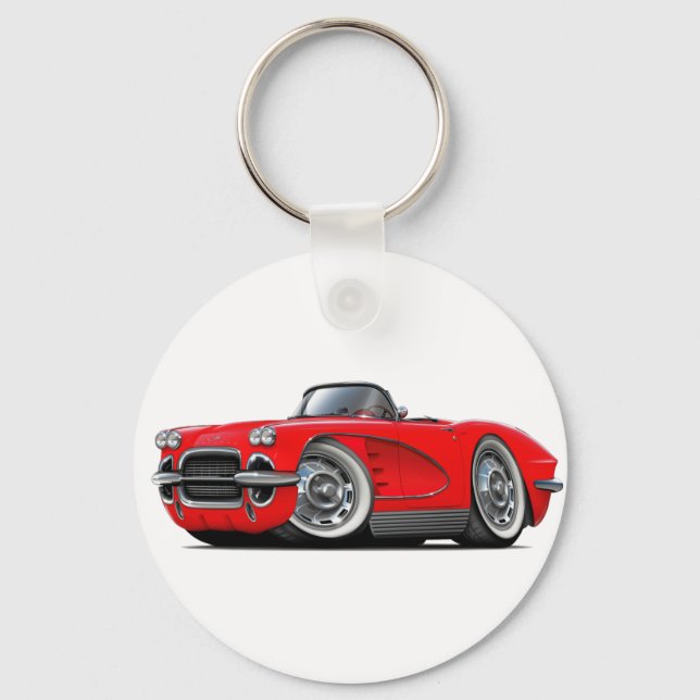 1962 Corvette Red Convertible Keychain (Front)