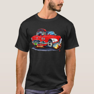 1962 Corvette Red-White Convertible T-Shirt