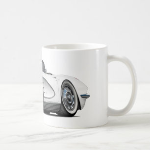1962 Corvette White Convertible Coffee Mug