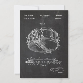 1962 Snare Drum - Patent Draw Holiday Card