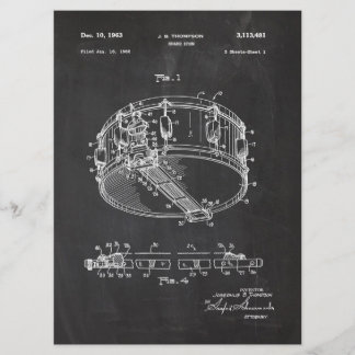 1962 Snare Drum - Patent Draw Menu