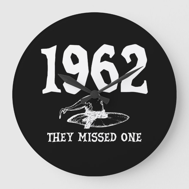 1962 They Missed One Salem Witch Halloween  Large Clock (Front)