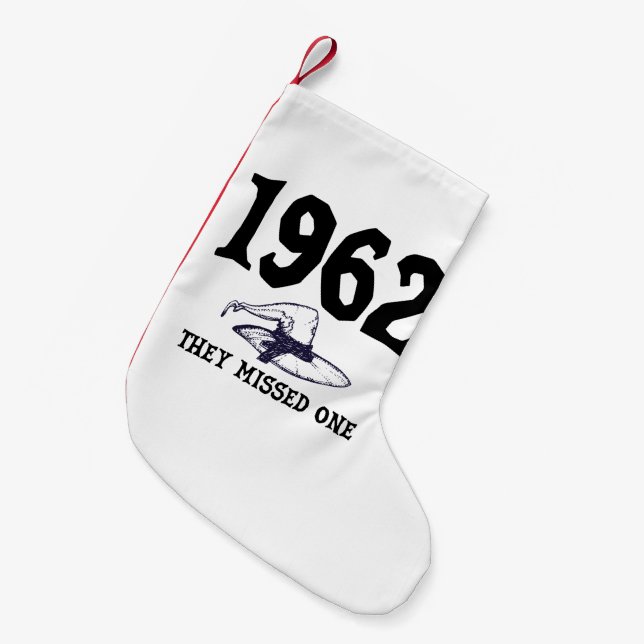 1962 They Missed One Salem Witch Halloween  Small Christmas Stocking (Front (Hanging))