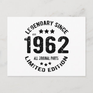 1962 Vintage Birthday Postcard