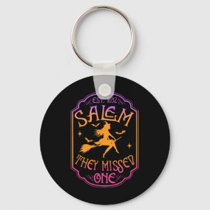 1962 You Missed One Halloween Feminist Witch Trial Keychain