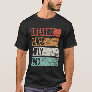 1963 Born In July Retro   Idea T-Shirt