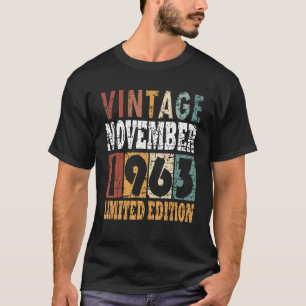 1963 Born In november Retro  Idea T-Shirt