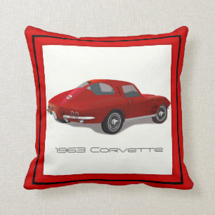 1963 Corvette Stingray Split Window Throw Pillow