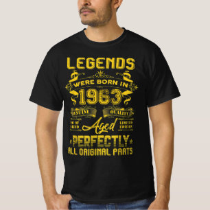 1963 Happy Birthday Gift, Legends Were Born In 196 T-Shirt