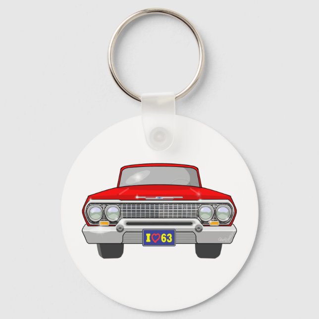 1963 I Love Chevrolet Keychain (Front)