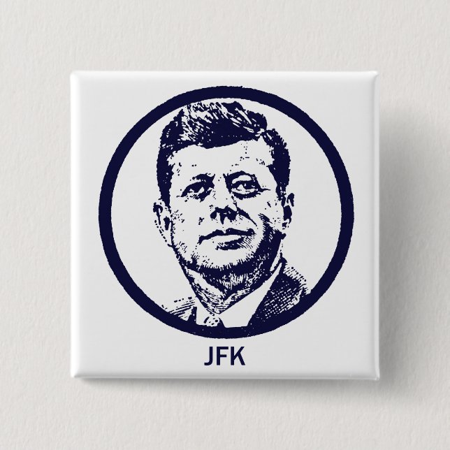 1963 JFK 2 INCH SQUARE BUTTON (Front)