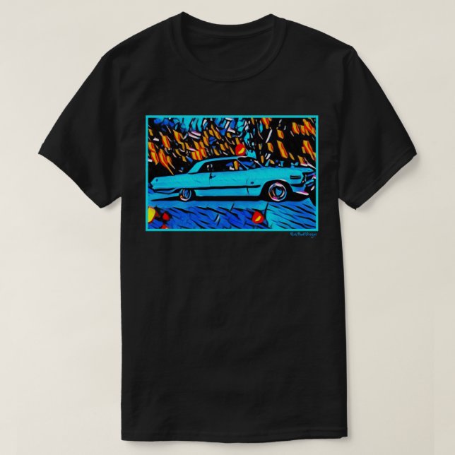 1963 Lowrider Chevrolet Impala Chevy Low Rider Art T-Shirt (Design Front)