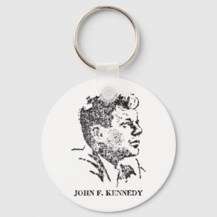 1963 profile of John F. Kennedy Keychain