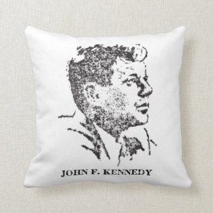1963 profile of John F. Kennedy Throw Pillow