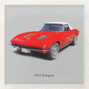 1963 Stingray glass coaster
