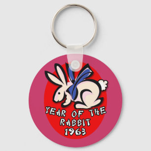 1963 Year of the Rabbit Apparel and Gifts Keychain