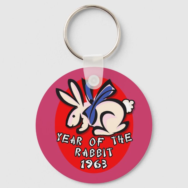 1963 Year of the Rabbit Apparel and Gifts Keychain (Front)