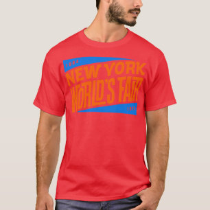 196465 New York Worlds Fair Tiki Font Full Colours T-Shirt