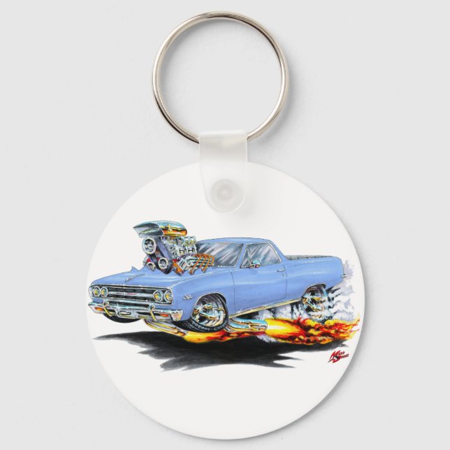 1964-65 El Camino Lt Blue Truck Keychain (Front)