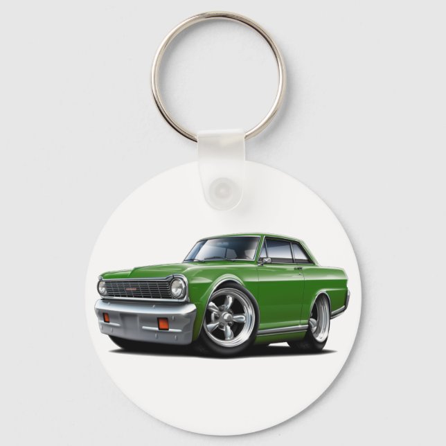 1964-65 Nova Green Car Keychain (Front)