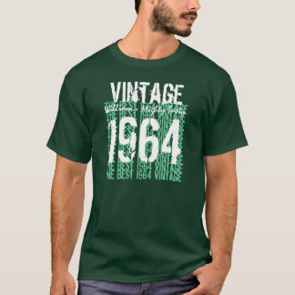 1964 Best Vintage Year Birthday Tee Hues of Green