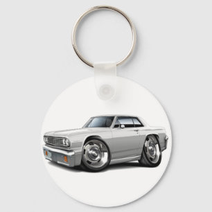 1964 Chevelle White Car Keychain