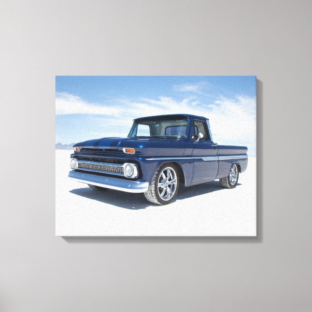 1964 chevy c10 "hot rod" "street rod" pickup truck canvas print (Front)
