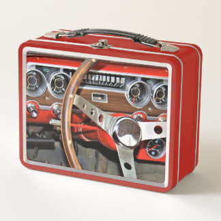 1964 Classic Car Dashboard Metal Lunch Box