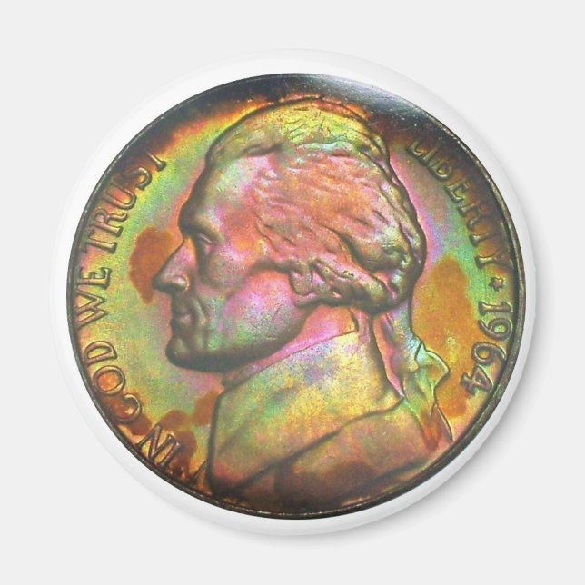 1964-D Jefferson Nickel Magnet (Devant)