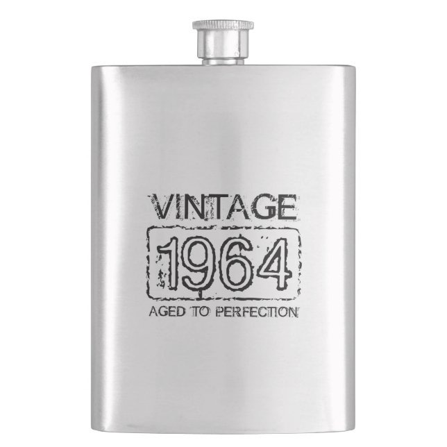 1964 Flacon en acier inoxydable | Cadeau d'anniver (devant)