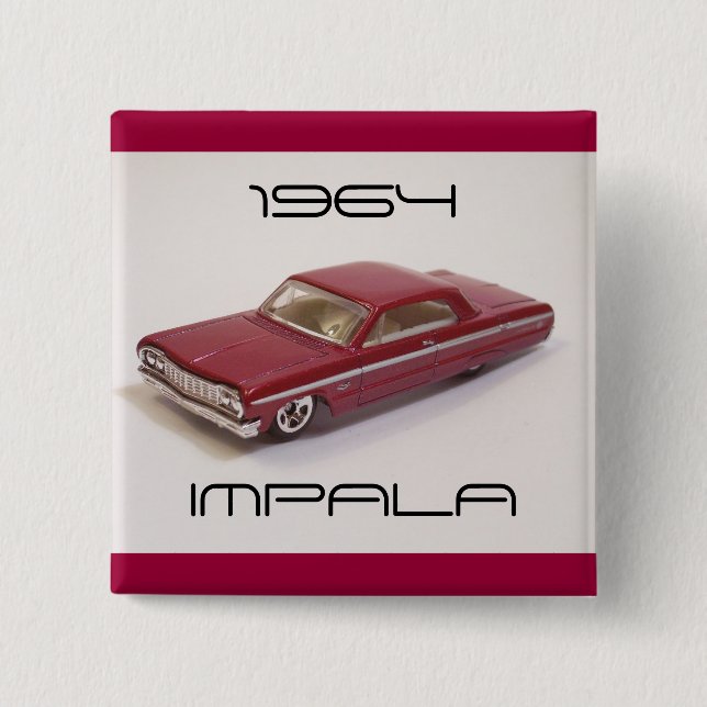 1964 Impala 2 Inch Square Button (Front)