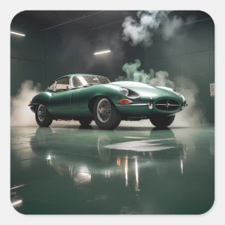 1964 Jaguar XKE Square Sticker
