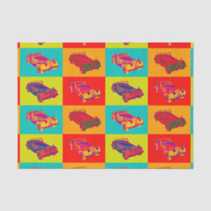 1964 Morgan Plus 4 Convertible Pop Art Tissue Paper