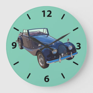1964 Morgan Plus 4 Convertible Sports Car Large Clock