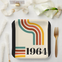 1964 Retro Stripe Vintage Poster