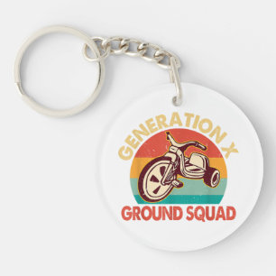 1965-1980 Generation Gen X Generation X Ground Squ Keychain